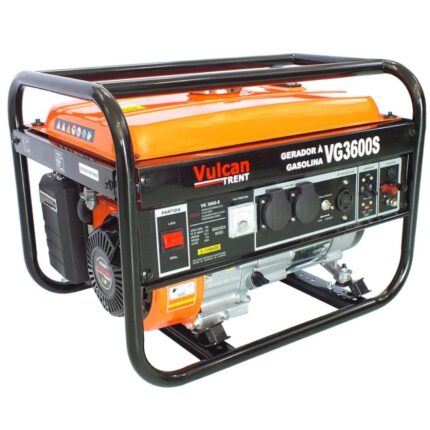 Gerador de Energia Gasolina 4t 208cc 7hp 2.9kva 2900w Ptd Manual Bivolt Vg3600s Vulcan